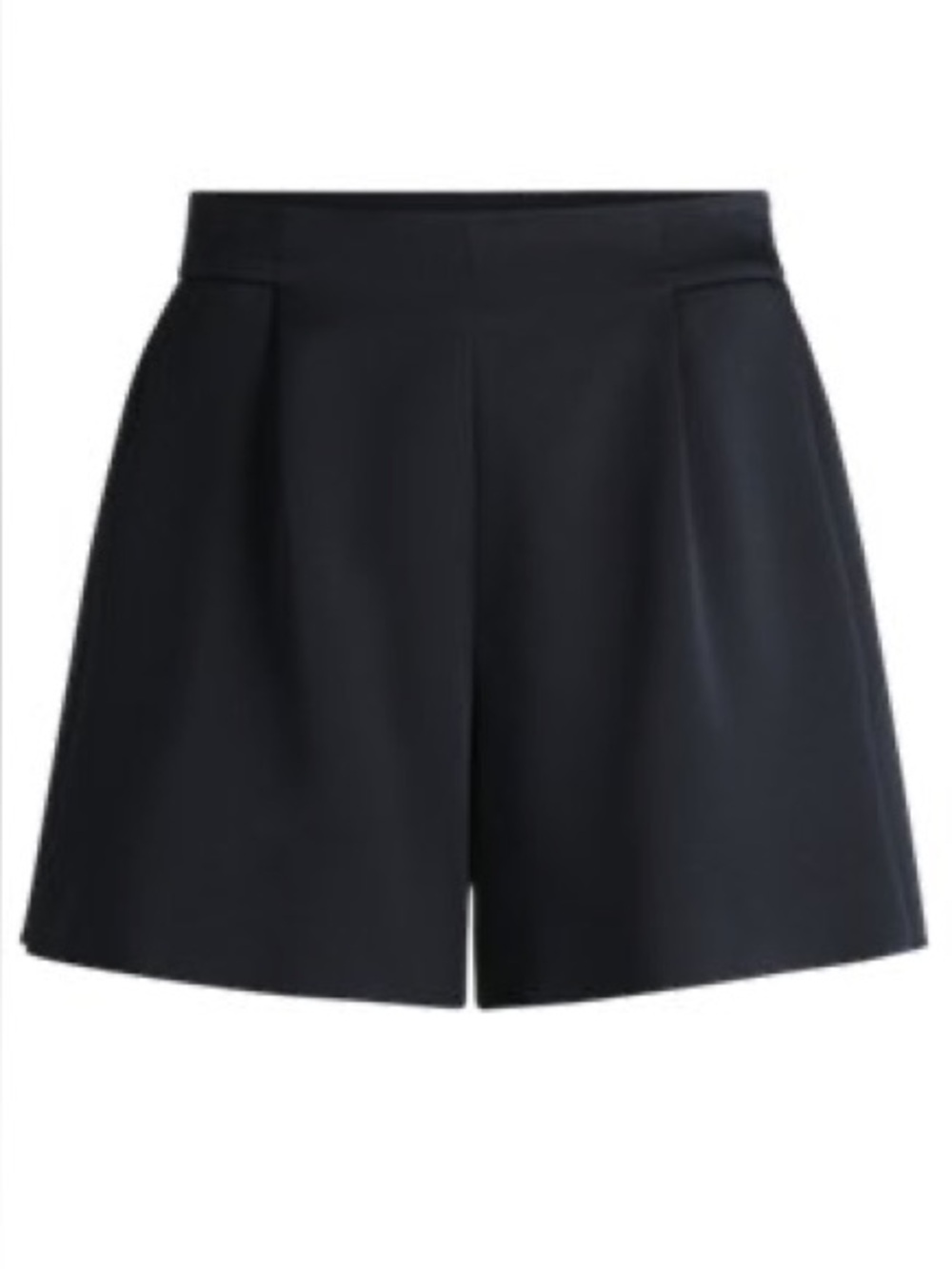 BOSS Tulana Relaxed-Fit Pleated Shorts Navy Blue Size US 6 / DE 38 NWT